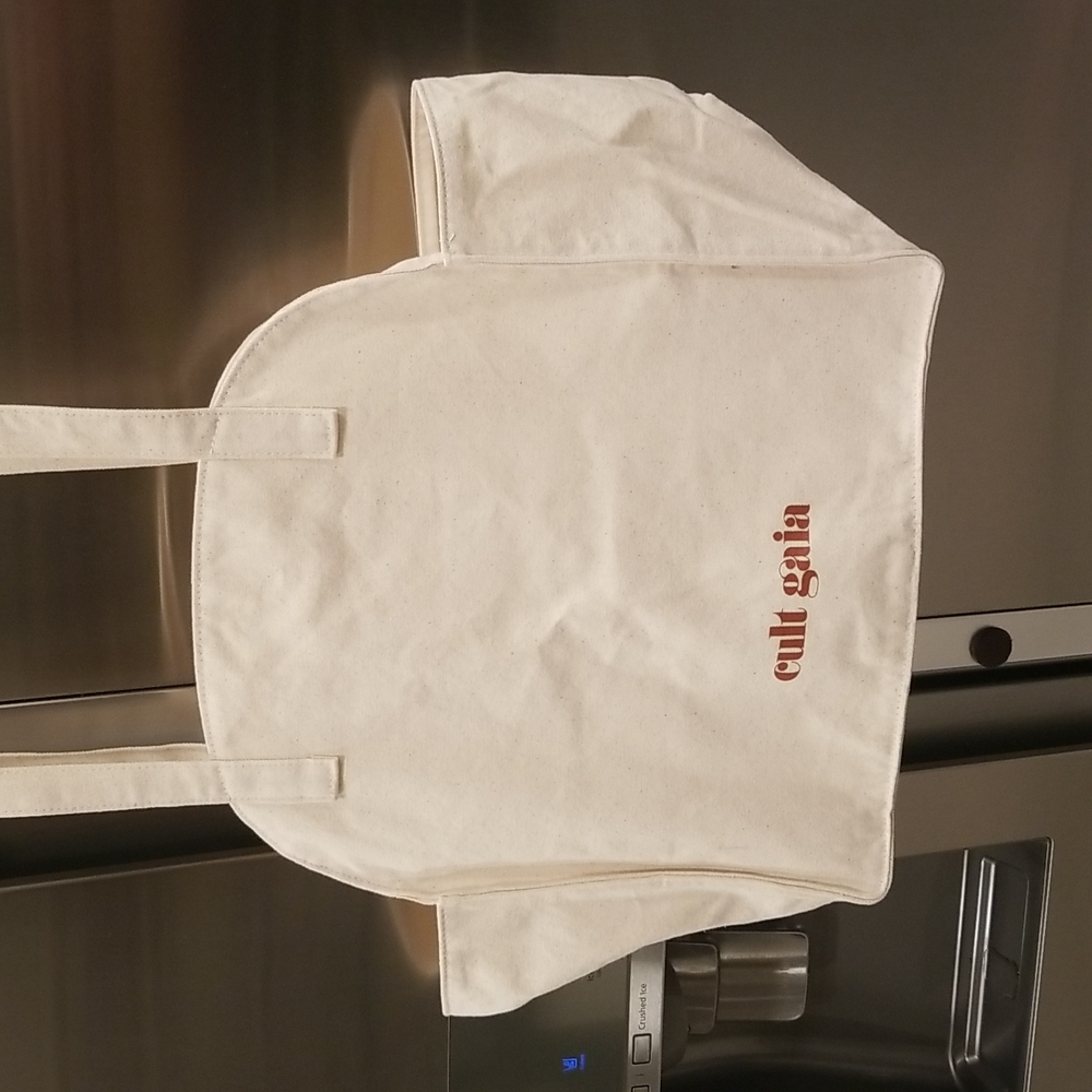 ๐CULT GAIA๐ Reusable Tote Bag Canvas Carryall Logo Recycled Cotton Cream - Picture 9 of 12